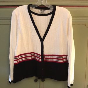 Black red white sweater